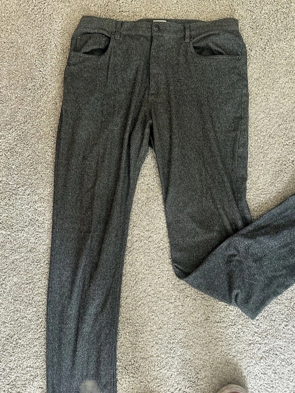 Faherty Stretch Terry 5-Pocket Pant Men's Gray Pants Waist 33